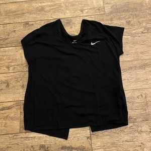 Nike women’s Large Dri-fit running open back shirt top-workout